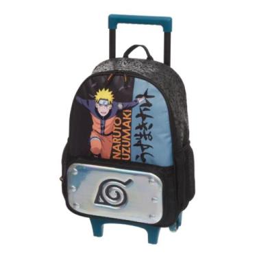 Imagem de Mochila De Rodas Naruto Uzumaki Escolar Infantil Shippuden, Preto
