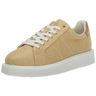 Imagem de Lauren Ralph Lauren Angeline 4 Tênis feminino, Natural/polido, 40