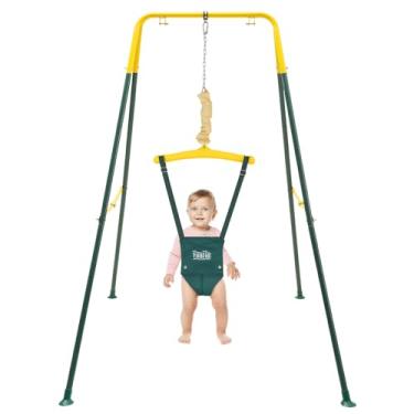 Imagem de FUNLIO Suéter infantil com suporte para bebês de 6 a 24 meses, suéter infantil para uso interno/externo, para bebês meninas/meninos, com corrente ajustável, fácil de montar e armazenar (com suporte) -