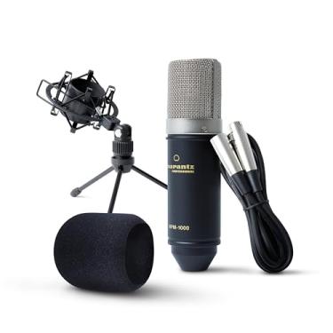 Imagem de Marantz Pro MPM1000 – Microfone condensador de gravação de estúdio com Shockmount, suporte de mesa e cabo – Perfeito para projetos de podcasts e narração