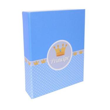 Imagem de Estojo Imantado com Álbum para 100 Fotos 15x21 - PRINCIPE AZUL Bebê Me