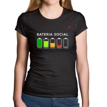 Imagem de Baby Look Algodão Bateria Social - Foca na Moda, Preto, GGG