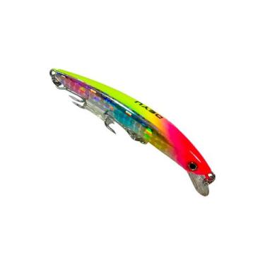 Imagem de Isca Artificial p/ Pesca Meia Agua Barbela Curta 2 Garateias 7cm 7.5g 