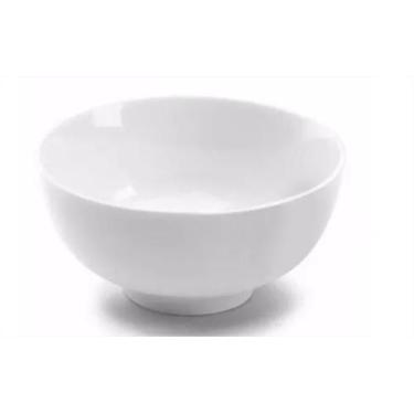 Imagem de Tigela cumbuca pote Bowl de Melamina Branco 400 ml Caldo Sopa 1 un