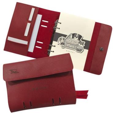 Imagem de Agenda Meu Pet 164-R Raffai Couros, Vermelho