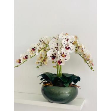 Imagem de Arranjo Permanente Com 4 Orquídeas Grandes Toque Real, Arranjo de Mesa