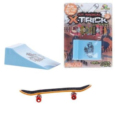 Imagem de Brinquedo Skate de Dedo Com Rampa Radical Top Fingerboard - Baratotal 