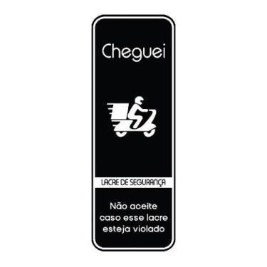 Imagem de Adesivo "Cheguei" - Ref.2044 - Hot Stamping - Preto - 50 unidades - St