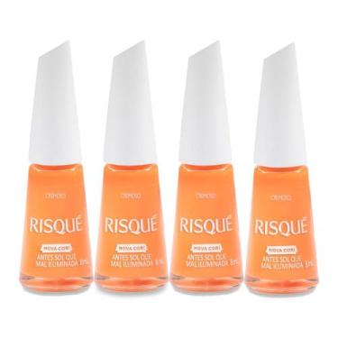 Imagem de Kit 4 Esmalte Risqué Cremoso Nova Cor Antes Sol que Mal Iluminada 8ml