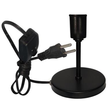 Imagem de Luminária de Mesa Abajur Mini Preto Use Lâmpada E27 LED - CM GLASS - C