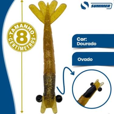 Imagem de Kit Com 4 Camarão Artificial para Pesca Várias Cores 8cm - Summer, Dou