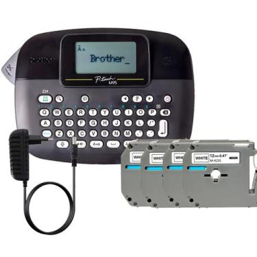 Imagem de Rotulador Brother Pt-m95bk + 04 Fita X-full Mk231 + Fonte