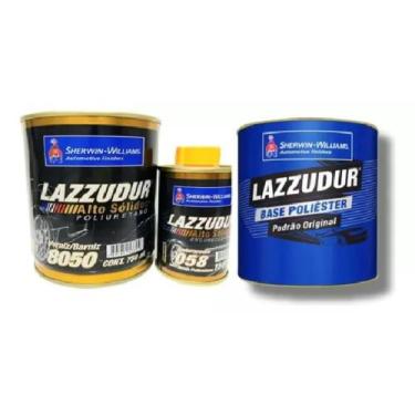 Imagem de Tinta automotiva prata lunar 1991 900ml + verniz automotivo 8050 - Laz