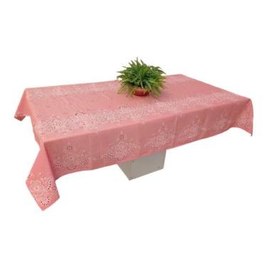 Imagem de Toalha De Mesa 4 Lugares Em Linhão Qcasa Enxovais, Salmão