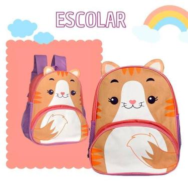 Imagem de Mochila Infantil Reforçada com Alças Gatinho 17 Litros - Clio Pets