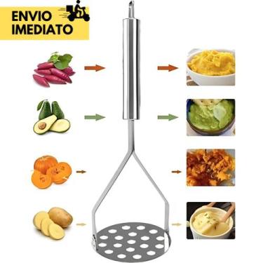 Imagem de Kit 3 Espremedor Amassador de Batatas e Legumes em Geral Praticidade p