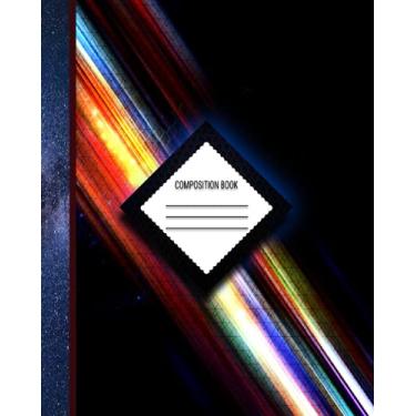 Imagem de Composition Book Futuristic Motif Art Journal Cover College Ruled: For Back to School, Homeschooling, Passing Notes to Friends, Homework, Doodling