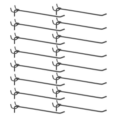 Imagem de HARFINGTON 60 peças de ganchos para prateleiras de quadro de estacas de aço inoxidável de 20,32 cm, suporte para pendurar na parede, ferramentas de organização para bancada, garagem, cozinha, loja,