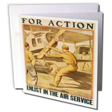 Imagem de 3dRose Imagem do pôster da primeira guerra mundial - Cartões comemorativos, 15 x 15 cm, conjunto de 6 (gc_163258_1)