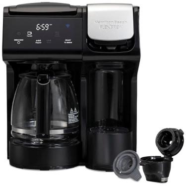 Imagem de Cafeteira com 3 Opções de Retirada, Reservatório Removível e Compatível com Alexa, 110V, Hamilton Beach, Preta