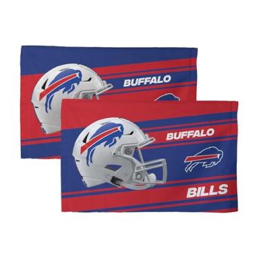 Imagem de NORTHWEST Conjunto de 2 toalhas para fãs NFL Buffalo Bills, 40,6 cm x 63,5 cm cada, deslize, cores do time