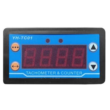 Imagem de Vislone YH-TC01 Tacômetro digital de alta precisão LED display digital medidor de velocidade do motor com sensor Hall detector de velocidade do motor