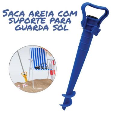 Imagem de Saca Areia Com Suporte Furador Para Guarda Sol Alta Pressão Praia Verã