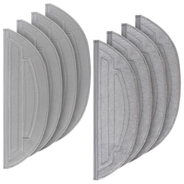 Imagem de Pacote com 8 refis de esfregão para Roborock S8 MaxV Ultra/S8 Max Ultra Robot Vacuum, com módulos duplos de vibrações sônicas, acessórios de substituição para esfregão