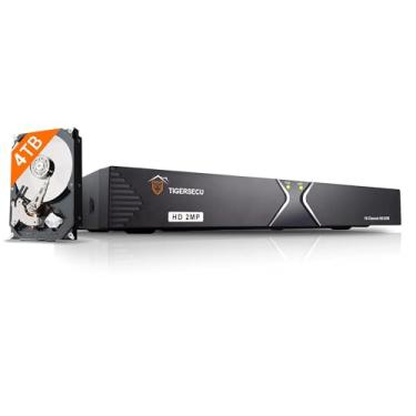 Imagem de Gravador de segurança DVR TIGERSECU Super HD 1080P de 16 canais com disco rígido de 4 TB, compatível com câmeras TVI de 2 MP e 5 MP, AHD, CVI, analógicas, RS485 PTZ e IP