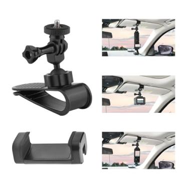 Imagem de Flymile Suporte para viseira solar de carro para Insta360 X4 X5 X3 Gopro 13 12 11 10 9 8 7 DJI Osmo Pocket 3/360 Action 5Pro 4 3, suporte interno para carro com clipe de telefone para Vlog/Vídeo POV