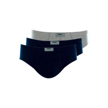 Imagem de Kit com 3 Cuecas Slip Mash 074.58 Colorido, Cinza, G