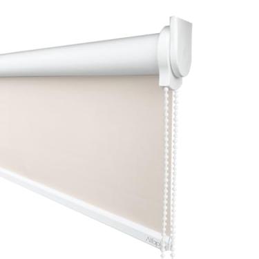 Imagem de Cortina Persiana Rolo Blackout (11 OPÇÕES DE CORES) (Tóquio 02 - SEM BANDÔ - Acabamento Branco, 1,50 (lar) x 1,30 (alt))