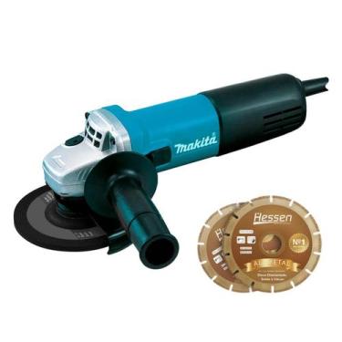 Imagem de Esmerilhadeira 4.1/2 220V 9557HNG Makita +5 discos All Metal, 220V