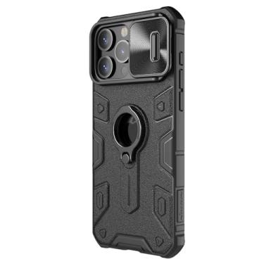 Imagem de Capa Anti Impacto Nillkin Modelo CamShield Armor Compatível com iPhone 15 Pro (6.1 Pol) - Preto