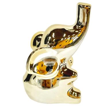 Imagem de Figura Decorativa  Elefante  Dourado 13 cm - Western Home