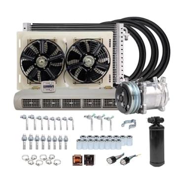 Imagem de Compressor de ar condicionado automotivo universal 12V 24V compatível com carro van street rod hot classic a/c condicionador(2A-24V)