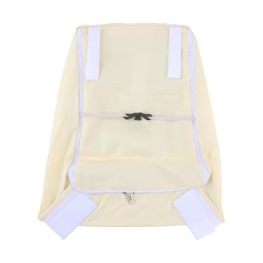 Imagem de Dynwave Organizador de carrinho de bebê carrinho de bebê cesto de pano oxford Acessórios resistentes Profissionais Pram Basket para acampar ao ar livre, Bege