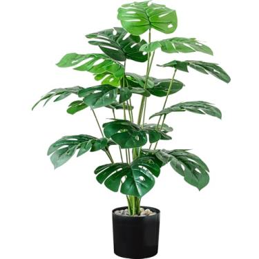 Imagem de DaveQimoo Planta artificial Monstera, 71 cm, plantas falsas, para sala de estar, varanda, varanda, jardim, decoração (plantas Monstera)