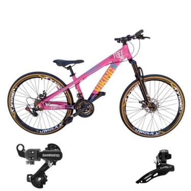 Imagem de Bicicleta Aro 26 Vikingx Aluminio Tuff 25 Mtb 24v Cambio Shimano Diant