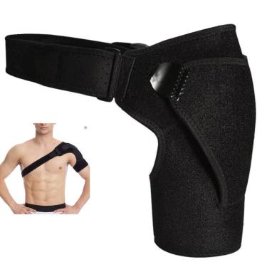 Imagem de Ombreira Ortopedica Ajustavel Compressao Fisioterapia Protege Ombro Lesao Tensao Muscular Alivia Dor Desconforto Articulaçao