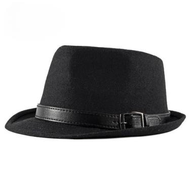 Imagem de Chapéu Fedora Jazz Retrô - Unissex - Primavera/Verão, Preto