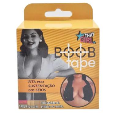 Imagem de Fita para Sustentação de Seios Boob Tape Preto That Girl - 1 Rolo + 10 discos de proteção