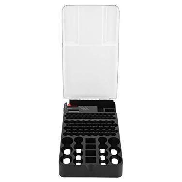 Imagem de Caixa de Armazenamento do Organizador de Bateria Com Testador de Bateria Grades de Suporte Portátil de Grande Capacidade para AAA D C 9V Botão Baterias de Baterias Em Casa