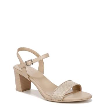 Imagem de Naturalizer Sandália feminina clássica de salto, Ráfia de palha marrom, 42