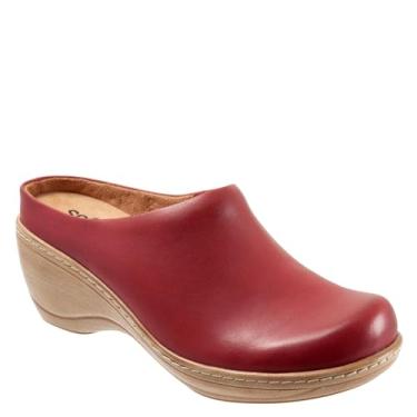 Imagem de SoftWalk Tamancos femininos, Vermelho escuro, 9.5 X-Wide