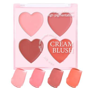 Imagem de Paleta De Blush, Paleta De Contorno E Blush Em 4 Cores Matte, Cosméticos À Prova De Manchas Para Eventos, Viagens, Casamentos E Maquiagem Profissional