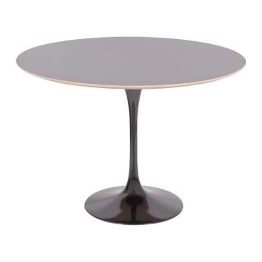 Imagem de Mesa Saarinen Redonda Fórmica Preta 124cm - Base Preta