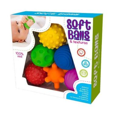 Imagem de Bola Sensorial Tátil Soft Balls Para Bebe Kit Com 6 Montessori - toyer