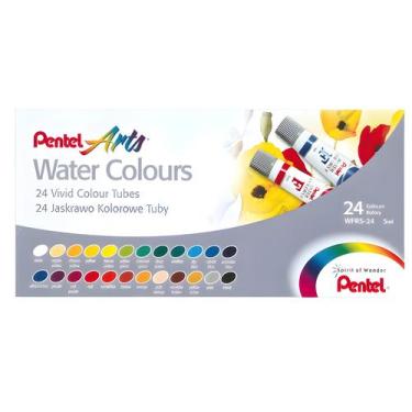 Imagem de Tinta Aquarela Pentel Arts Water Colours com 24 Cores WFRS-24, PASTEL 