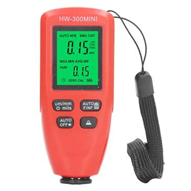 Imagem de Revestimento do Carro Medidor Digital Pintura Automotiva Medidor de Espessura 0 2000um F NF Detecção Automática Calibração Zero para Superfícies Metálicas (Abs)